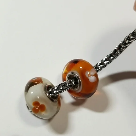 2 x Trollbeads OOAK Bubble Flowers - Picture 6 of 11